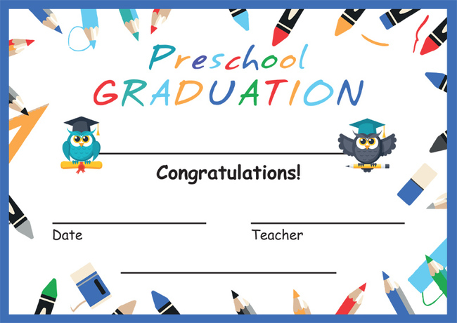 FREE Preschool Graduation Certificate